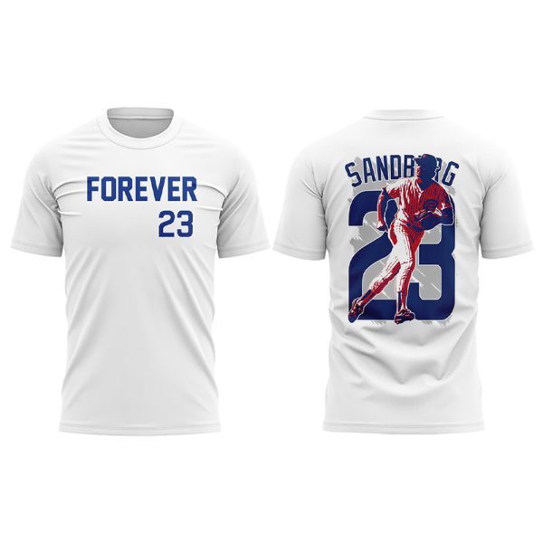 Cubs Ryne Sandberg Forever 23 Hall Of Famer Two-Sided Shirt