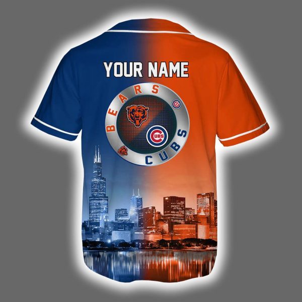 Cubs x Bears Skyline Personalized Jersey 3