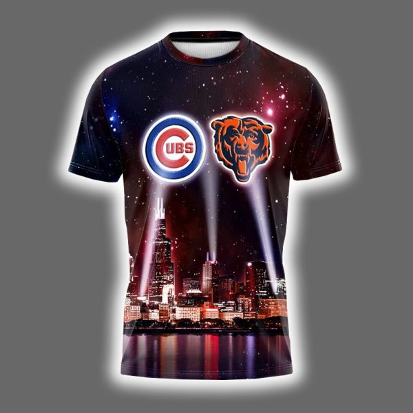 Cubs x Bears Skyline Personalized Shirt 2