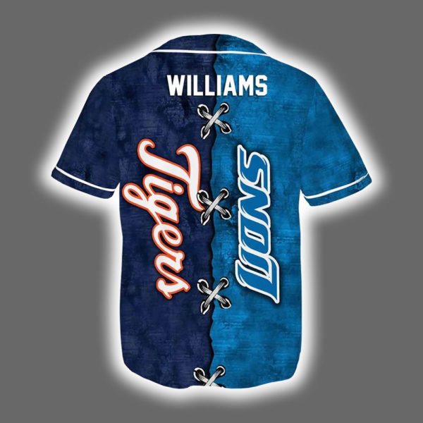 Customized Tigers x Lions Baseball Jersey 3