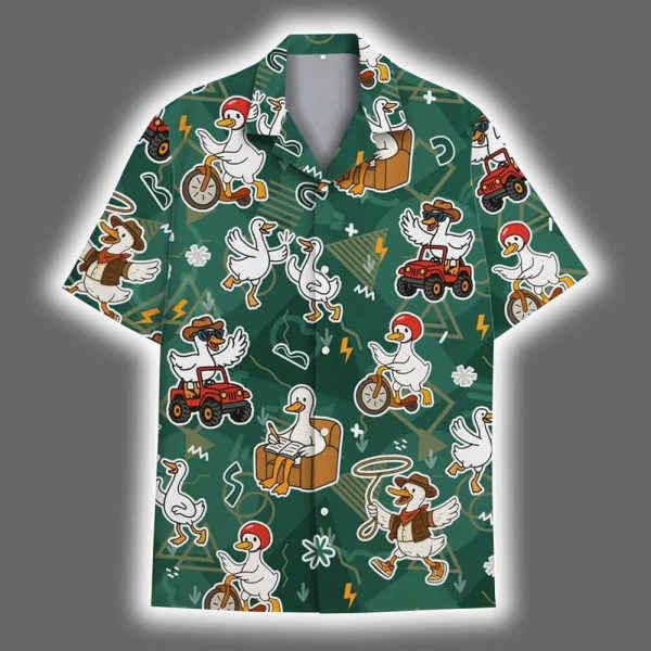 Cute Goose Summer Aloha Hawaiian Shirt 2