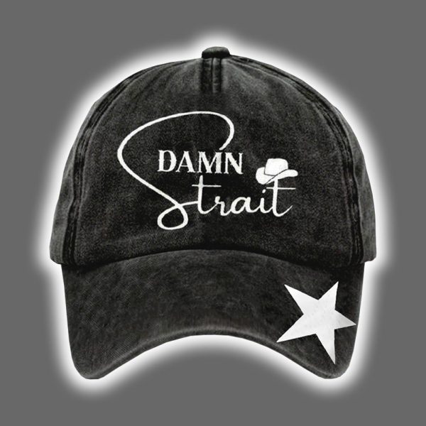 Damn Strait Country Music Print Hat