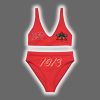 Delta Sigma Theta 1913 AOP Lady's Crop Top Two Piece Swimsuit 2