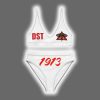 Delta Sigma Theta 1913 AOP Lady's Crop Top Two Piece Swimsuit 3