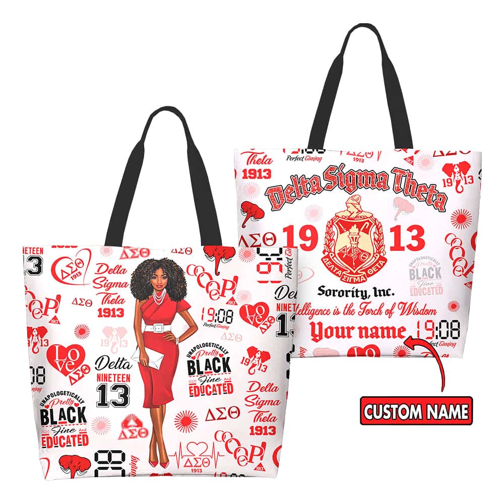 Delta Sigma Theta 1913 Ladder Type Portable Shopping Bag Delta Sigma Theta 1913 Ladder Type Portable Shopping Bag
