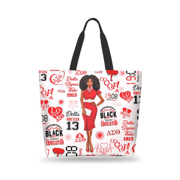 Delta Sigma Theta 1913 Ladder Type Portable Shopping Bag 2