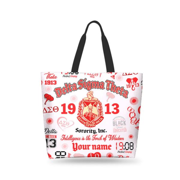 Delta Sigma Theta 1913 Ladder Type Portable Shopping Bag 3