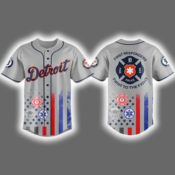 Detroit First Responder Fridays 2025 Baseball Jersey 2