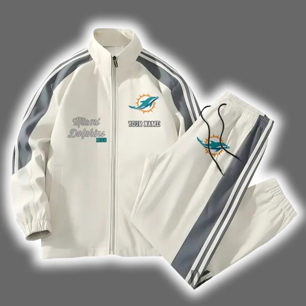 Dolphins Football Versatile Personalized Sport Set Jacket And Pants