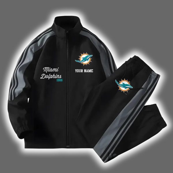 Dolphins Football Versatile Personalized Sport Set Jacket And Pants 2