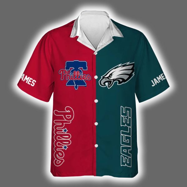 Eagles x Phillies Personalized Hawaiian Shirt 2