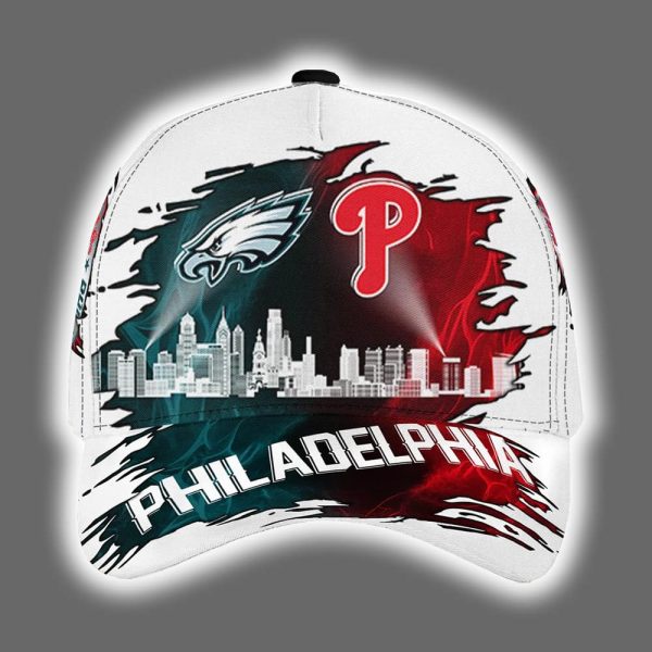 Eagles x Phillies Skyline Customized Classic Cap