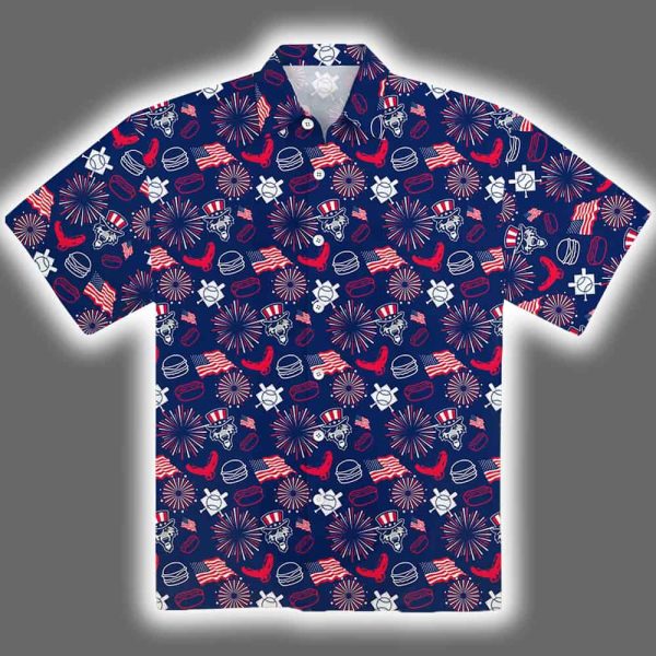 Erie SeaWolves Patriotic Button Up Hawaiian Shirt 2025 Giveaway 2
