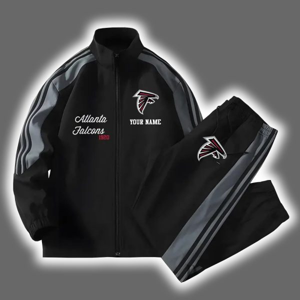 Falcons Football Versatile Personalized Sport Set Jacket And Pants 2
