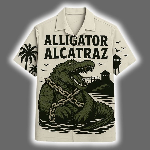 Florida Alligator Alcatraz Hawaiian Shirt