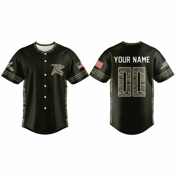 Flying Squirrels 2025 Military Appreciation Night Camo Jersey
