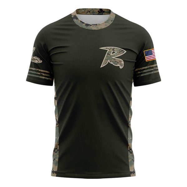 Flying Squirrels 2025 Military Appreciation Night Camo Shirt 2