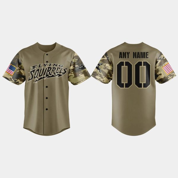 Flying Squirrels Military Appreciation Night 2025 Baseball Jersey