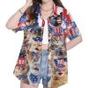 Funny American Cat Hawaiian Shirt