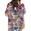 Funny American Cat Hawaiian Shir 2