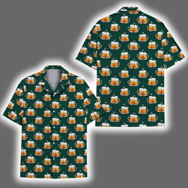 Funny Beer Mug Summer Aloha Hawaiian Shirt