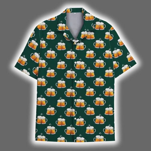 Funny Beer Mug Summer Aloha Hawaiian Shirt 2