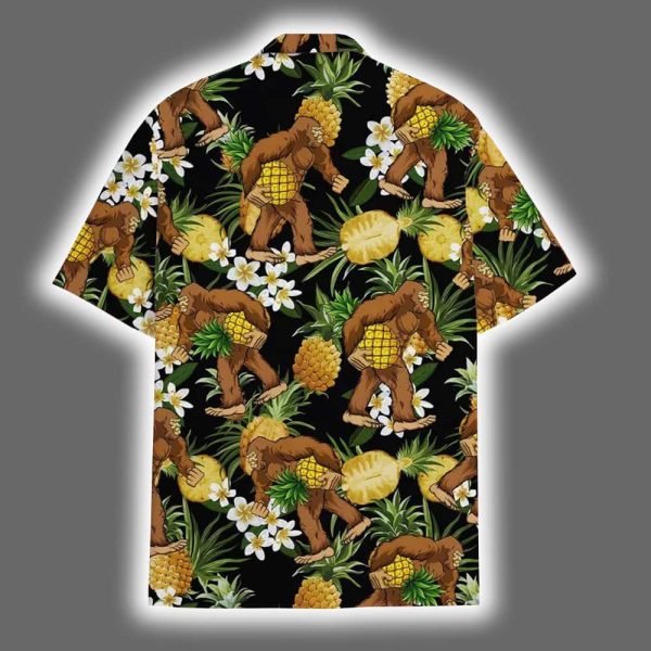 Funny Bigfoot Pineapple Hawaiian Shirt 3