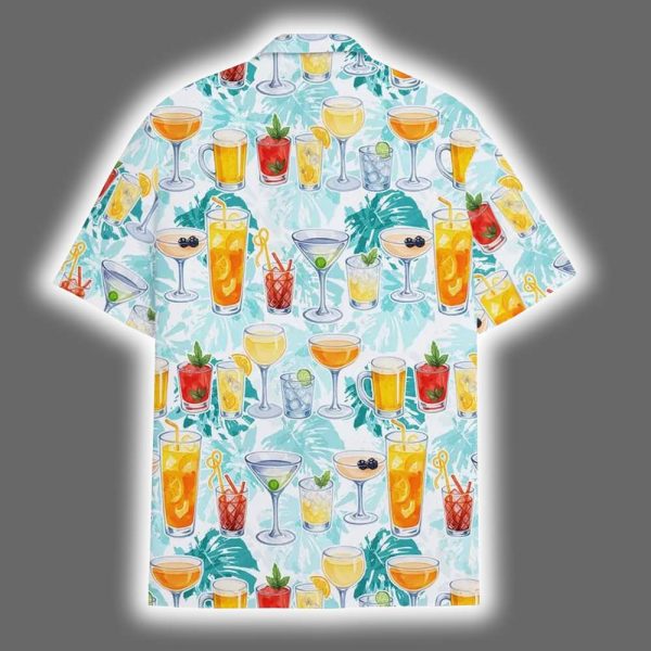 Funny Cocktail Tropical Drinks Hawaiian Shirt 3