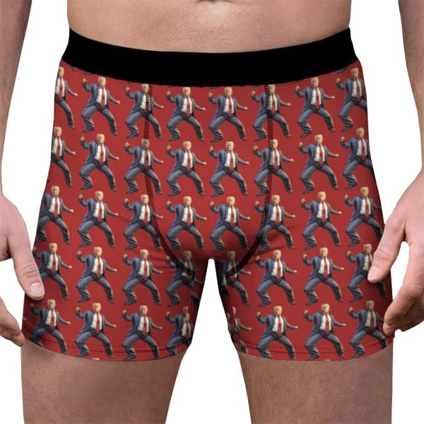 Funny Donald Trump Dancing Crazy Men's Boxer Briefs
