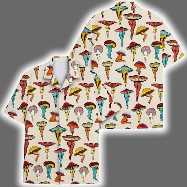 Funny Mushroom Hawaiian Shirt