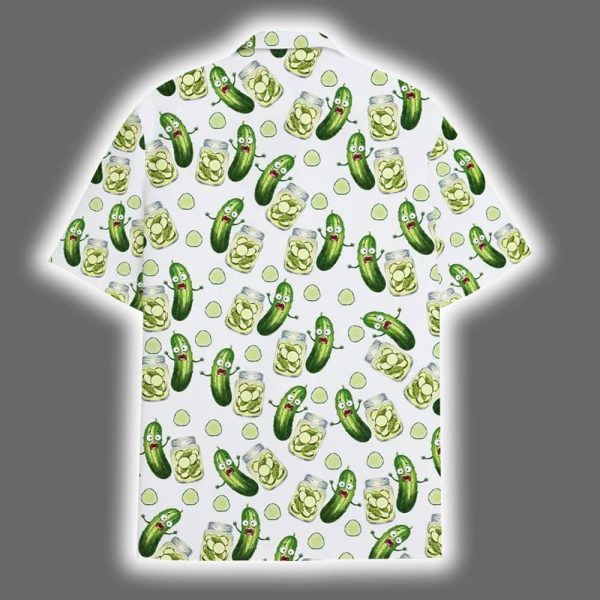 Funny Pickle Cute Cucumber Aloha Hawaiian Shirt 3
