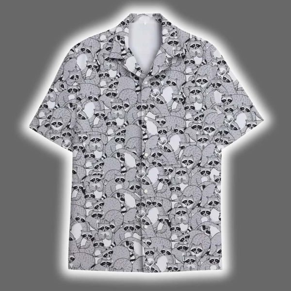 Funny Raccoon Party Vibes Hawaiian Shirt 2