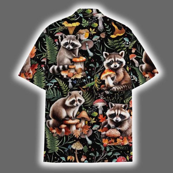 Funny Racoon Mushroom Summer Tropical Hawaiian Shirt 3