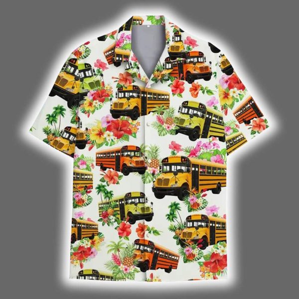 Funny School Bus Hawaiian Shirt 2