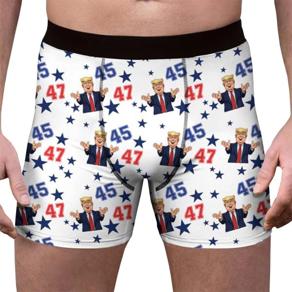 Funny Trump 45 47 Men's Boxer Briefs