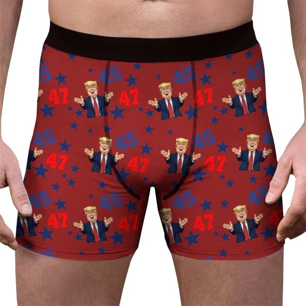 Funny Trump 45 47 Mens Boxer Briefs 2