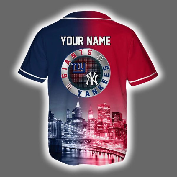 Giants x Yankees Skyline Personalized Jersey 3