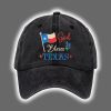 God Bless Texas Print Baseball Cap