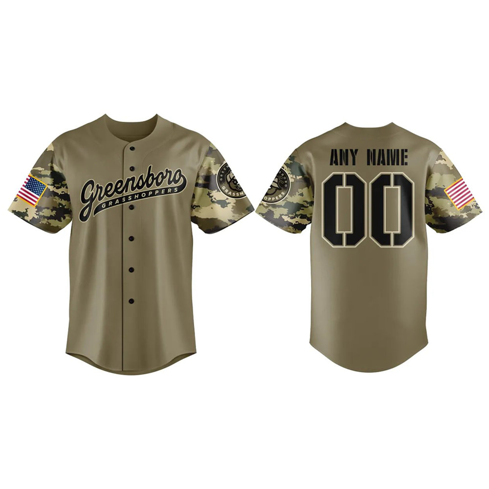 Grasshoppers Military Appreciation Night 2025 Baseball Jersey Grasshoppers Military Appreciation Night 2025 Baseball Jersey