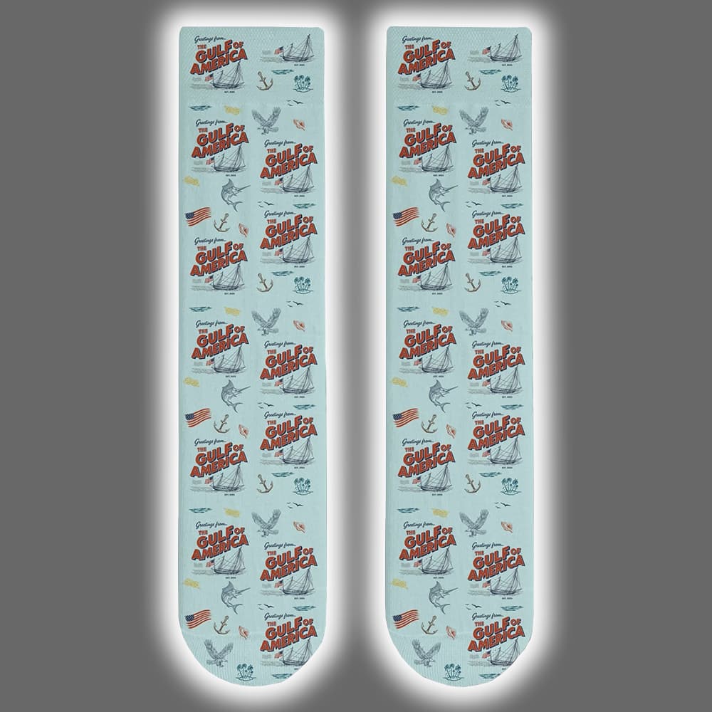 Greeting From The Gulf Of America Socks Greeting From The Gulf Of America Socks