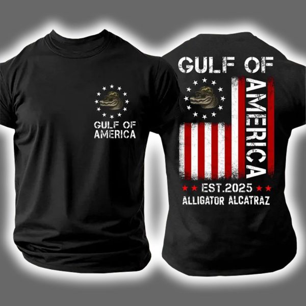 Gulf of America Alligator Alcatraz Est 2025 Two-Sided Shirt
