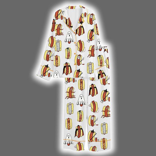 Halloweiners Summerween Halloween Satin Pajama Set 3