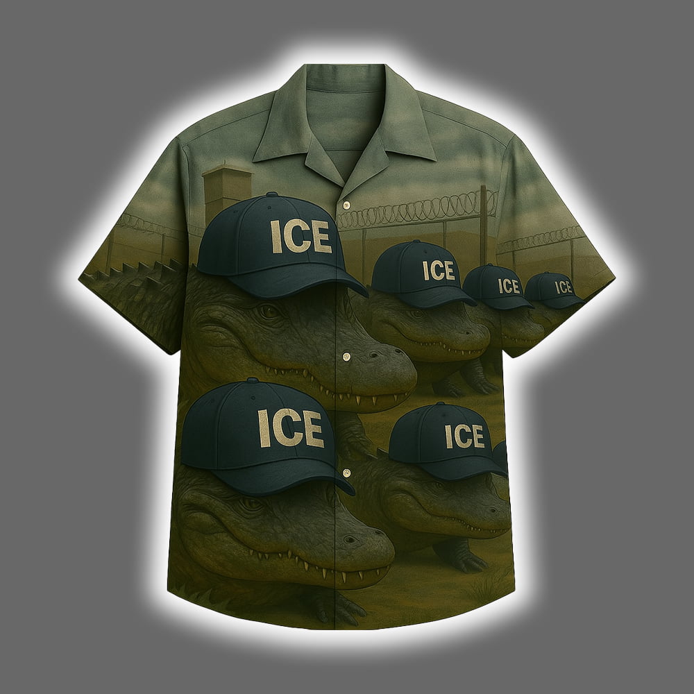 ICE Alligators Outside Florida Prison Hawaiian Shirt ICE Alligators Outside Florida Prison Hawaiian Shirt