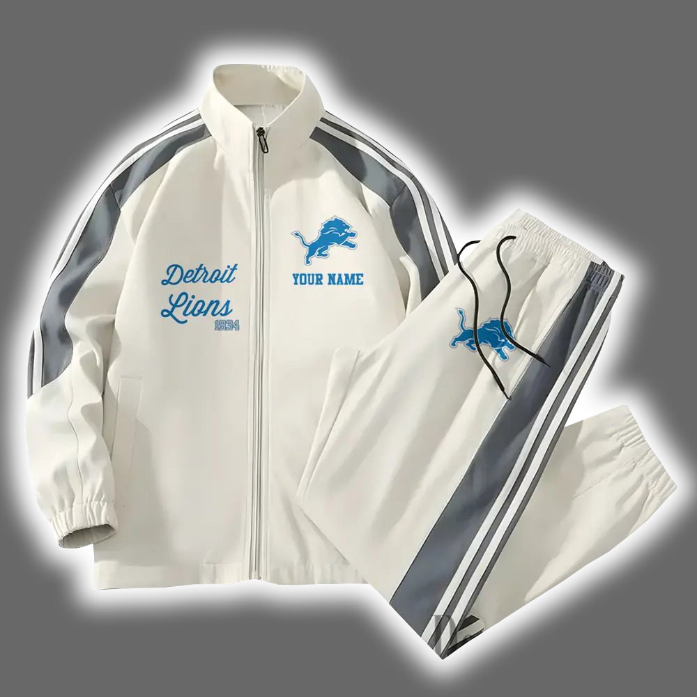 Lions Football Versatile Personalized Sport Set Jacket And Pants Lions Football Versatile Personalized Sport Set Jacket And Pants