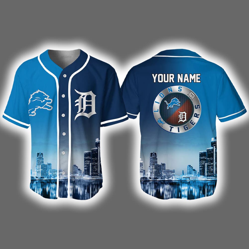 Lions x Tigers Skyline Customized Jersey Lions x Tigers Skyline Customized Jersey