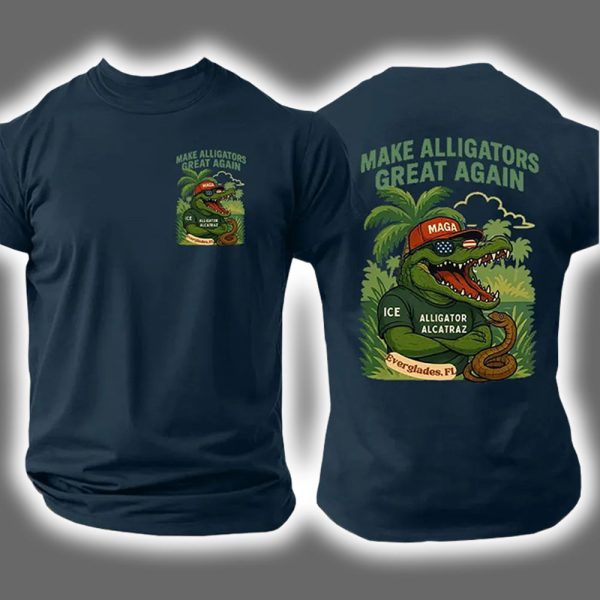 Make Alligators Great Again MAGA Hat Everglades Florida Two Sided Shirt 3