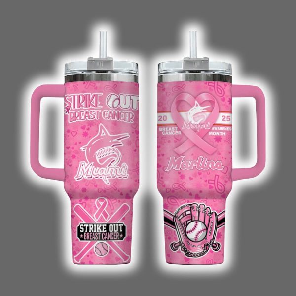 Marlins 2025 Breast Cancer Awareness Month Tumbler