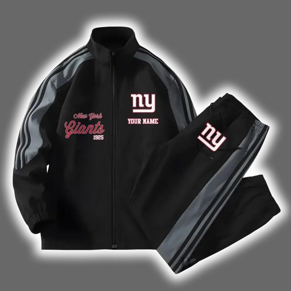 NY Giants Football Versatile Personalized Sport Set Jacket And Pants 2