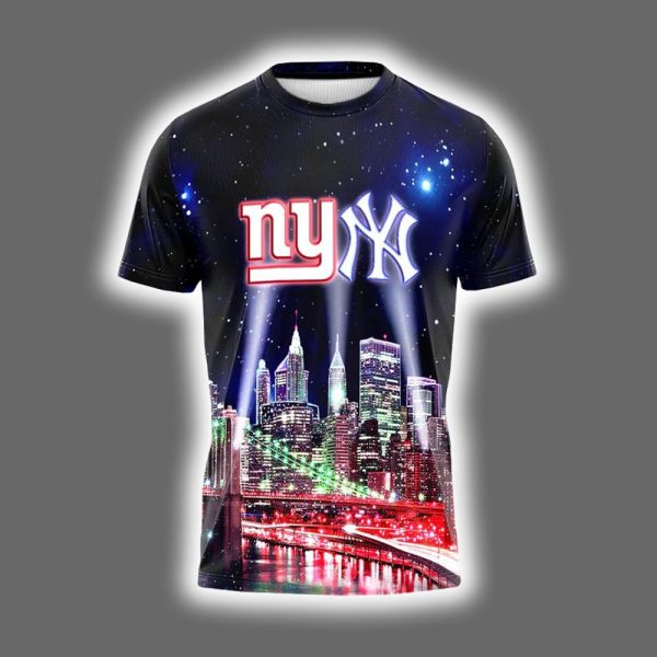 NY Giants x Yankees Skyline Customized Shirt 2