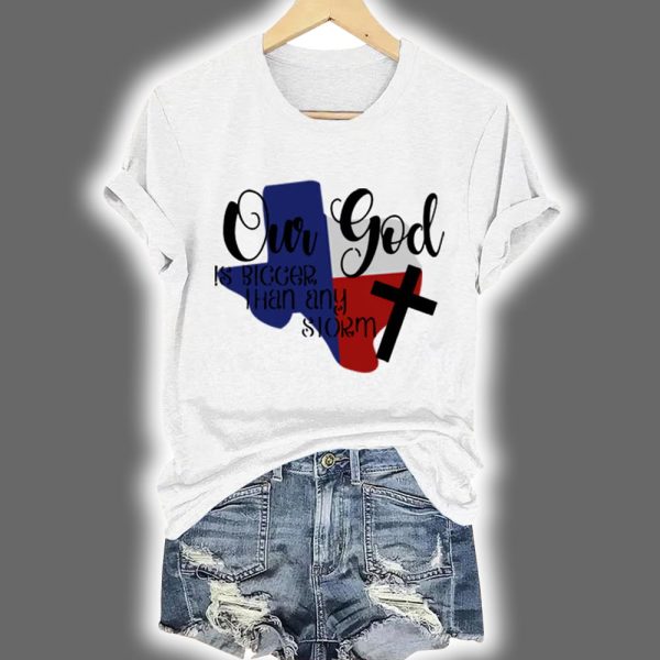Our God State Texas Printed T-Shirt